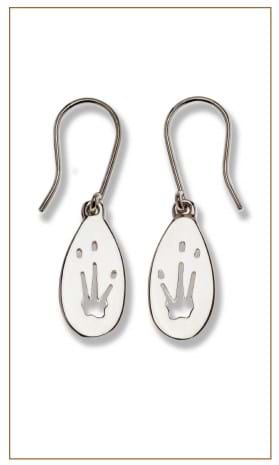 Bilby footprint earrings|Bushprints