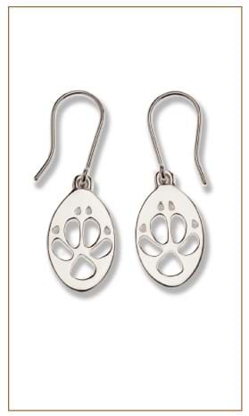 Wildlife inspired dingo footprint earrings