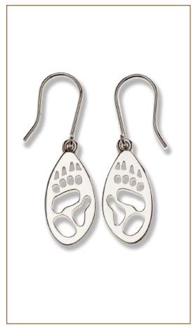 Wombat footprint earrings - Bushprints