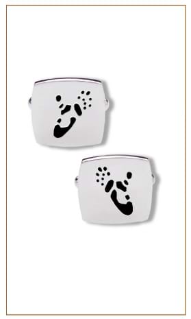 Gorilla footprint cufflinks|Wildlife gifts