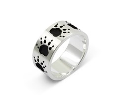 Tasmanian Devil footprint ring