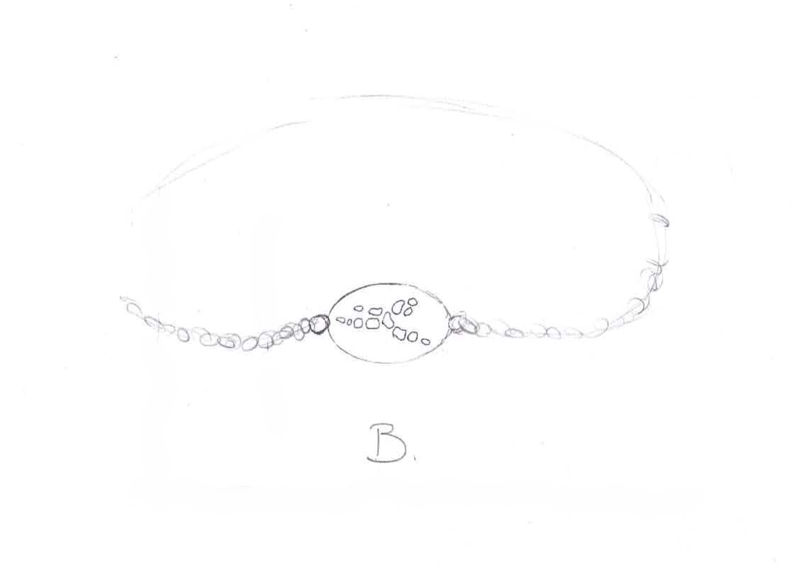 cockatoo footprint bracelet design
