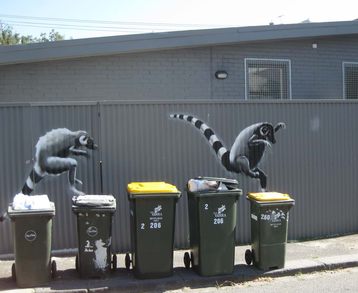 graffiti - Fitzroy Melbourne - lemurs