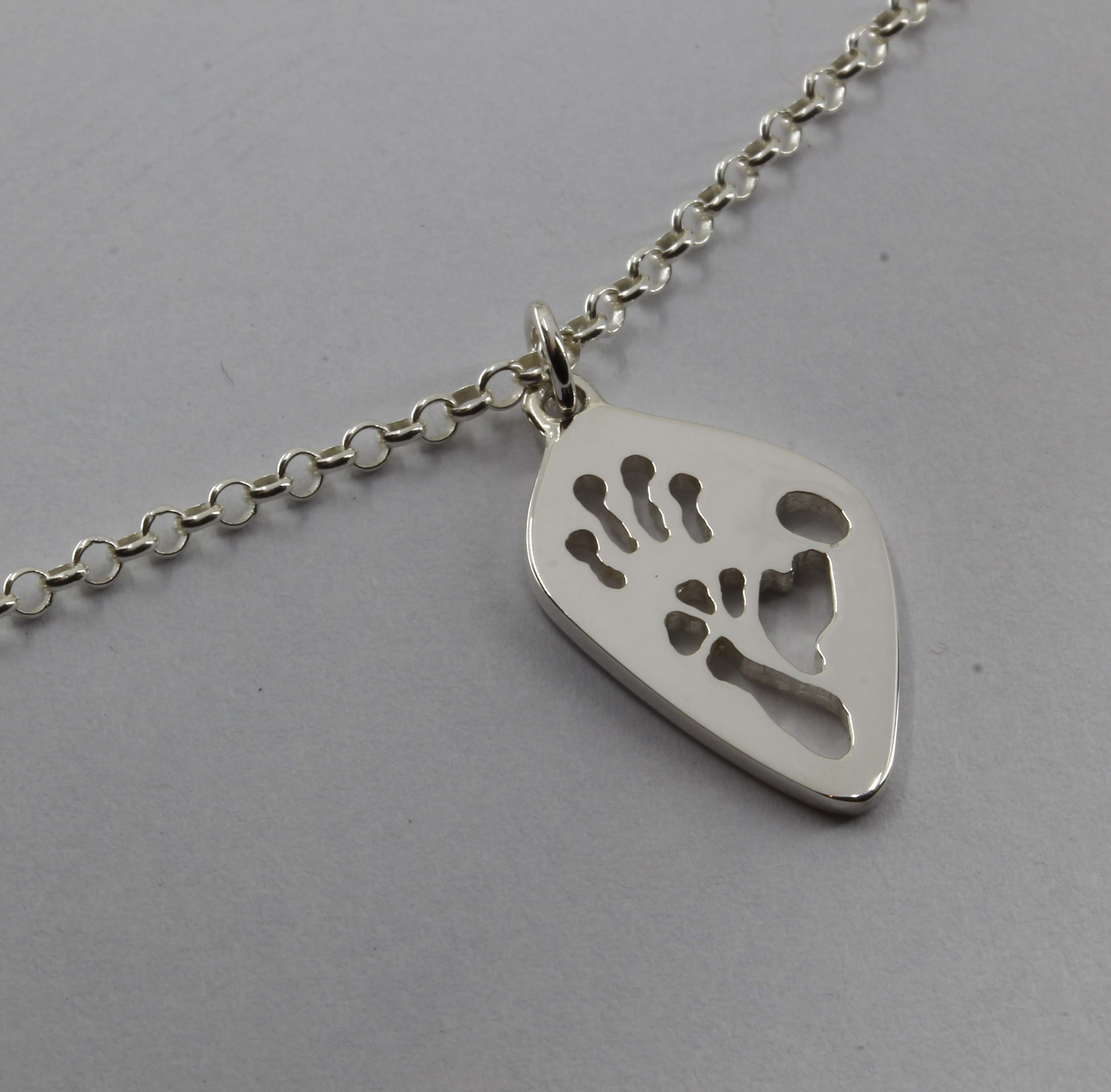 Ring tailed lemur footprint jewellery
